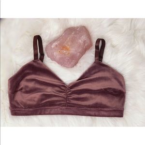 Suede Muave Bralette